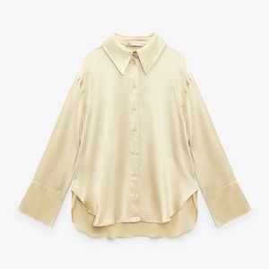 ZARA GOLD SATIN TOP